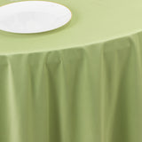  Sage Green Premium Scuba Wrinkle Free Round Tablecloth, Seamless Scuba Polyester Tablecloth