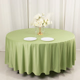  Sage Green Premium Scuba Wrinkle Free Round Tablecloth, Seamless Scuba Polyester Tablecloth