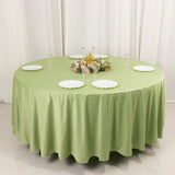  Sage Green Premium Scuba Wrinkle Free Round Tablecloth, Seamless Scuba Polyester Tablecloth