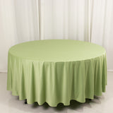  Sage Green Premium Scuba Wrinkle Free Round Tablecloth, Seamless Scuba Polyester Tablecloth