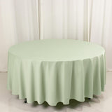 108\" Sage Green Premium Scuba Round Tablecloth, Wrinkle Free Polyester Tablecloth
