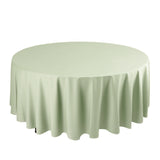 108\" Sage Green Premium Scuba Round Tablecloth, Wrinkle Free Polyester Tablecloth