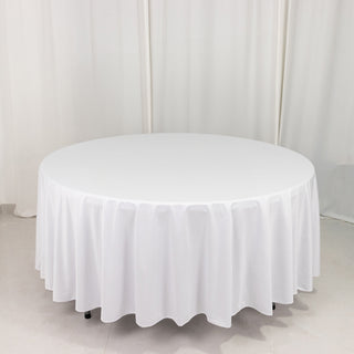 Enhance Your Table Presentation with High-Quality White Scuba Round Tablecloth