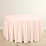 120inch Blush Premium Scuba Wrinkle Free Round Tablecloth, Seamless Scuba Polyester Tablecloth