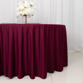 <strong>Wrinkle-Free Burgundy Scuba Tablecloth</strong>