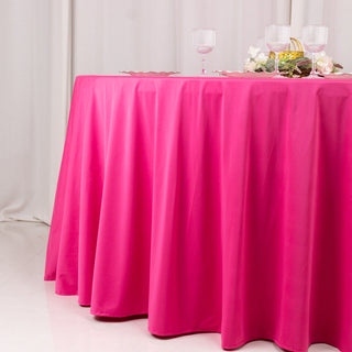 D&eacute;cor Ideas with Fuchsia Scuba Round Tablecloths