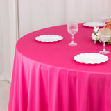 Scuba Round 120" Tablecloth Fuchsia - Wrinkle Free & Stain Resistant Seamless Table Cover