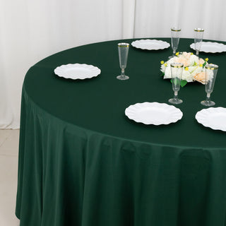 <strong>Wrinkle-Free Hunter Green Scuba Tablecloth</strong>
