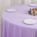 120inch Lavender Lilac Premium Scuba Wrinkle Free Round Tablecloth