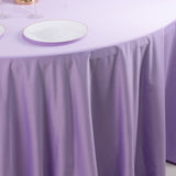 120inch Lavender Lilac Premium Scuba Wrinkle Free Round Tablecloth