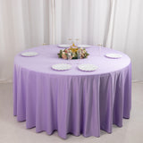 120inch Lavender Lilac Premium Scuba Wrinkle Free Round Tablecloth