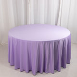 120inch Lavender Lilac Premium Scuba Wrinkle Free Round Tablecloth