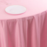 120inch Pink Premium Scuba Wrinkle Free Round Tablecloth, Seamless Scuba Polyester Tablecloth