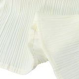 Accordion Pleated Scuba Tablecloth 120inch Round Ivory Seamless