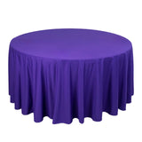 120inch Purple Premium Scuba Wrinkle Free Round Tablecloth, Seamless Scuba Polyester Tablecloth