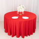 120inch Red Premium Scuba Wrinkle Free Round Tablecloth, Seamless Scuba Polyester Tablecloth