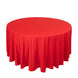 120inch Red Premium Scuba Wrinkle Free Round Tablecloth, Seamless Scuba Polyester Tablecloth