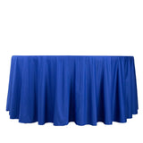 120inch Royal Blue Premium Scuba Wrinkle Free Round Tablecloth, Scuba Polyester Tablecloth