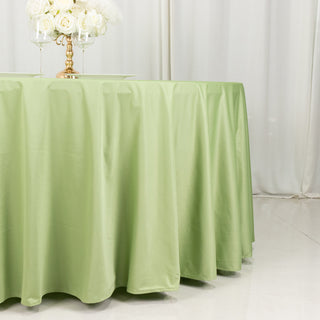 <strong>Wrinkle-Free Sage Green Scuba Tablecloth</strong>