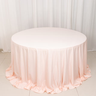 Blush Premium Scuba Wrinkle Free Round Tablecloth