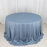 132inch Dusty Blue Premium Scuba Wrinkle Free Round Tablecloth, Scuba Polyester Tablecloth