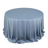 132inch Dusty Blue Premium Scuba Wrinkle Free Round Tablecloth, Scuba Polyester Tablecloth