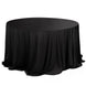 132inch Black Premium Scuba Round Tablecloth, Wrinkle Free Polyester Seamless Tablecloth