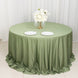 132inch Dusty Sage Green Premium Scuba Round Tablecloth, Scuba Polyester Tableclo