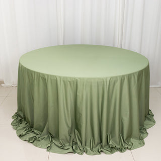 Dusty Sage Green Premium Scuba Wrinkle Free Round Tablecloth