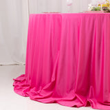 Scuba Round 132" Tablecloth Fuchsia - Wrinkle Free & Stain Resistant Seamless Table Cover