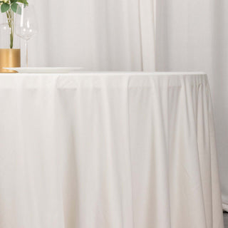 Ivory Premium Scuba Wrinkle Free Round Tablecloth