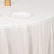 132inch Ivory Premium Scuba Round Tablecloth, Wrinkle Free Polyester Seamless Tablecloth