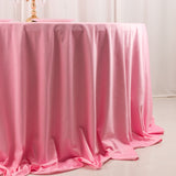 Pink Premium Scuba Wrinkle Free Round Tablecloth, Seamless Scuba Polyester Tablecloth