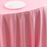 Pink Premium Scuba Wrinkle Free Round Tablecloth, Seamless Scuba Polyester Tablecloth