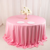 Pink Premium Scuba Wrinkle Free Round Tablecloth, Seamless Scuba Polyester Tablecloth