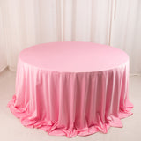 Pink Premium Scuba Wrinkle Free Round Tablecloth, Seamless Scuba Polyester Tablecloth