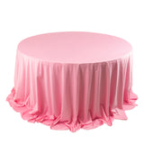 Pink Premium Scuba Wrinkle Free Round Tablecloth, Seamless Scuba Polyester Tablecloth