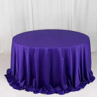 Premium Purple Scuba Round Tablecloth