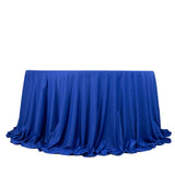 Royal Blue Premium Scuba Wrinkle Free Round Tablecloth, Seamless Scuba Polyester