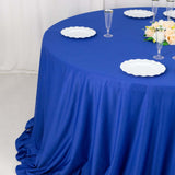 Royal Blue Premium Scuba Wrinkle Free Round Tablecloth, Seamless Scuba Polyester