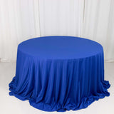 Royal Blue Premium Scuba Wrinkle Free Round Tablecloth, Seamless Scuba Polyester