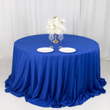 Royal Blue Premium Scuba Wrinkle Free Round Tablecloth, Seamless Scuba Polyester