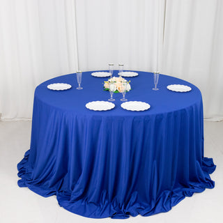 Classic Royal Blue Premium Scuba Round Tablecloth