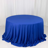 Royal Blue Premium Scuba Wrinkle Free Round Tablecloth, Seamless Scuba Polyester