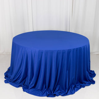 Premium Royal Blue Scuba Round Tablecloth
