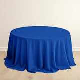 Royal Blue Premium Scuba Wrinkle Free Round Tablecloth, Seamless Scuba Polyester