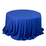 Royal Blue Premium Scuba Wrinkle Free Round Tablecloth, Seamless Scuba Polyester