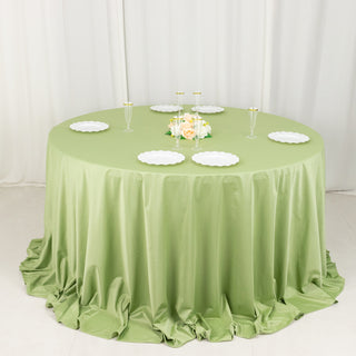 Classic Sage Green Premium Scuba Round Tablecloth