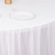 132inch White Premium Scuba Round Tablecloth, Wrinkle Free Polyester Seamless Tablecloth