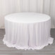 132inch White Premium Scuba Round Tablecloth, Wrinkle Free Polyester Seamless Tablecloth